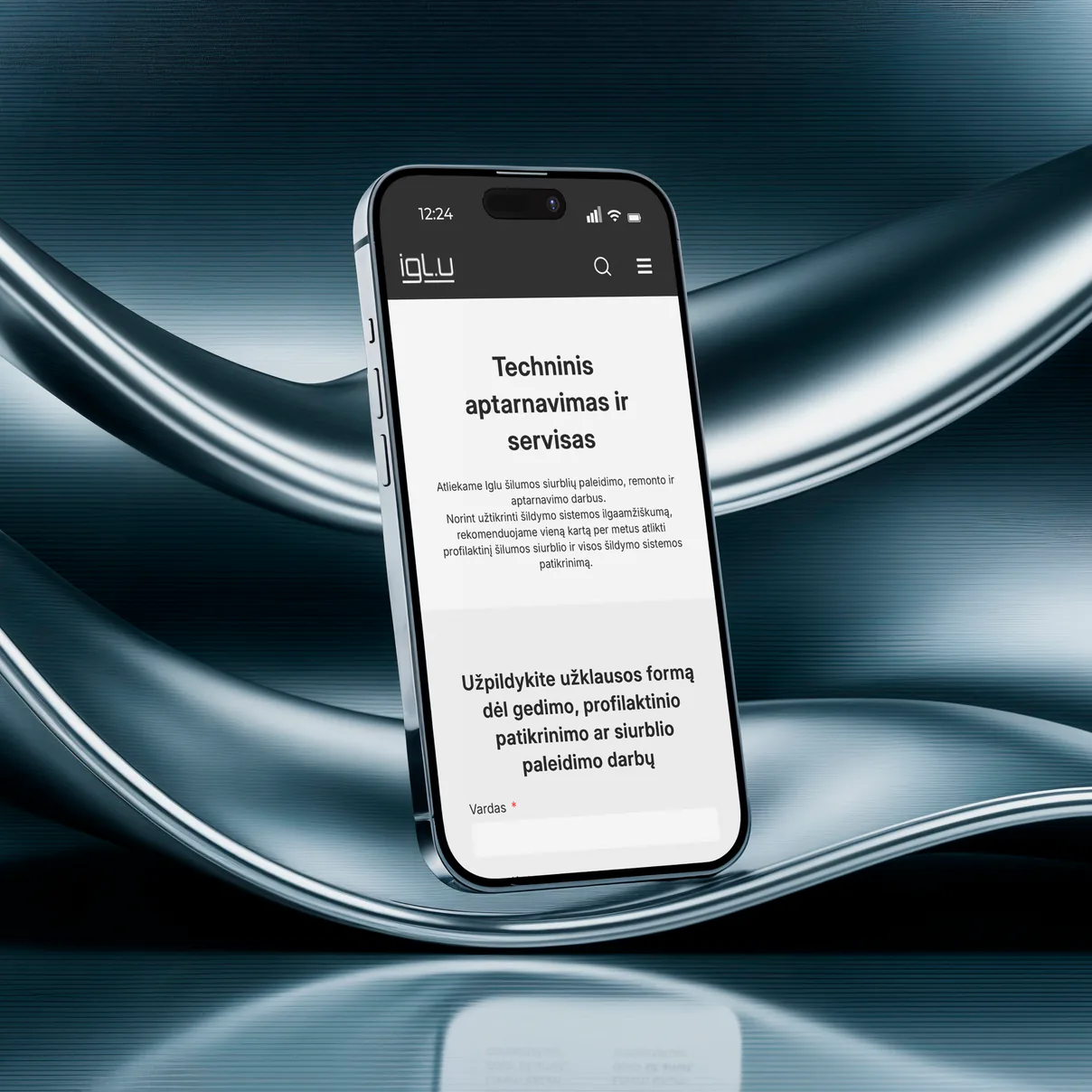 IGLU Tech techninio aptarnavimo užklausos forma telefone